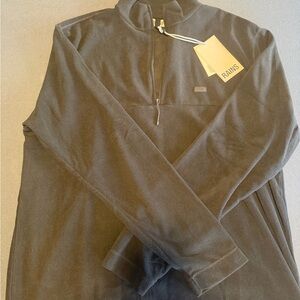 Rains Black Quarter-Zip Fleece Jacket